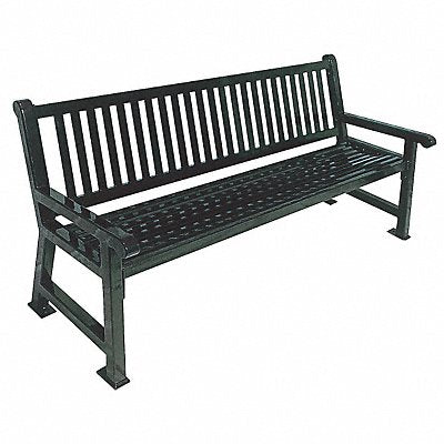 ULTRASITE 922S4Black Outdoor Bench 48 in L 36 in Black