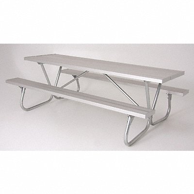 ULTRASITE gBT158A8 Picnic Table 96 W x68 D Silver