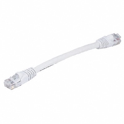 MONOPRICE 7506 Patch Cord Cat 6 Booted White 0.5 ft.