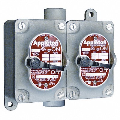 APPLETON ELECTRIC EDSC275F4W Tumbler Switch 2 Gang Feed-Thru 4-Way