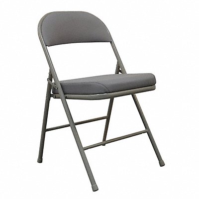 GRAINGER 13V426 Padded Folding Chair Grey/Beige 300 lb.