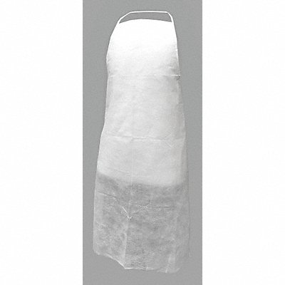 ACTION CHEMICAL PP150 Disposable Apron White 36 in L PK100