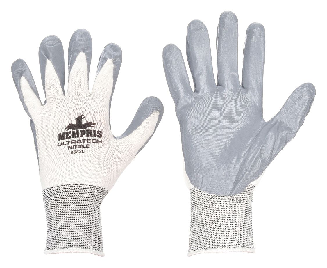 MCR SAFETY 9683M Coated Gloves Nylon M PR