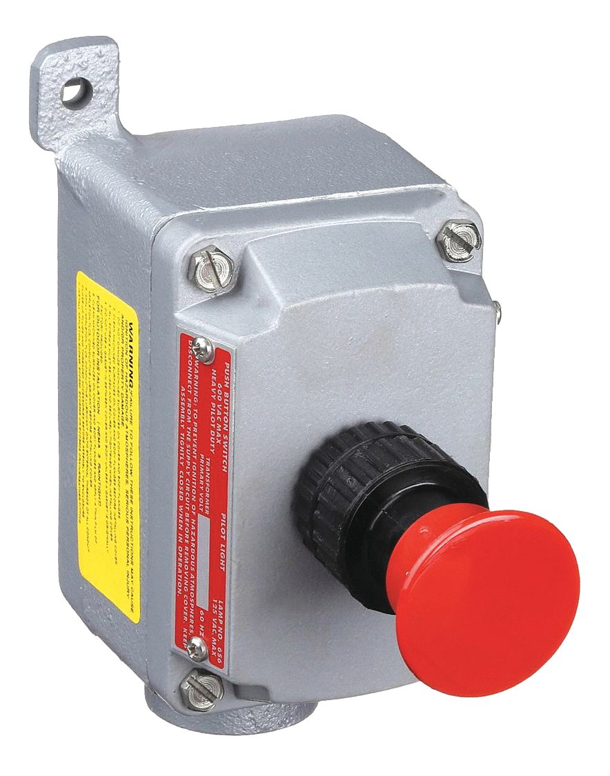 APPLETON ELECTRIC EFDB110UM1 Control Station Dead-End PushButton Red