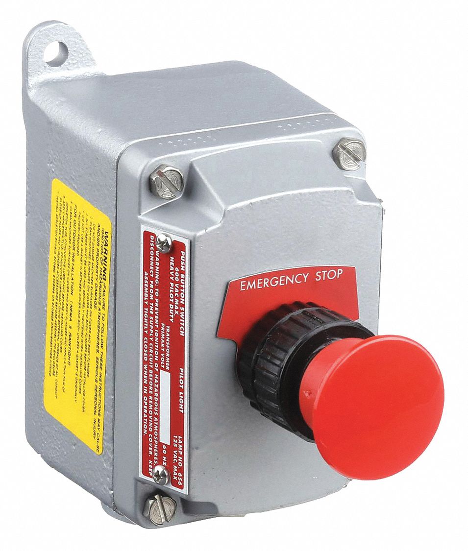 APPLETON ELECTRIC EFDB175UM1 Control Station Dead-End PushButton Red