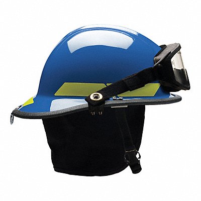 BULLARD PXSBLGIZ2 Fire Helmet Blue Thermoplastic
