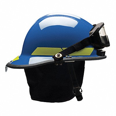 BULLARD PXSBLTLGIZ2 Fire Helmet Blue Thermoplastic