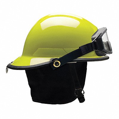 BULLARD FXSLYGIZ2 Fire Helmet Lime-Yellow Fiberglass