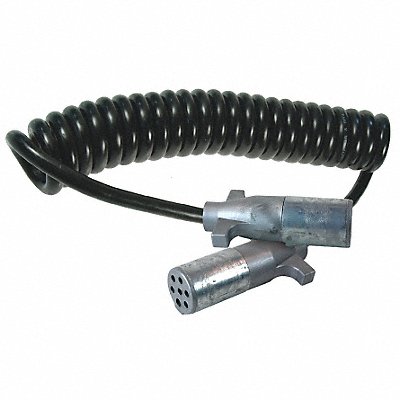 GROTE 87110 Coiled Non ABS Power Cord Black