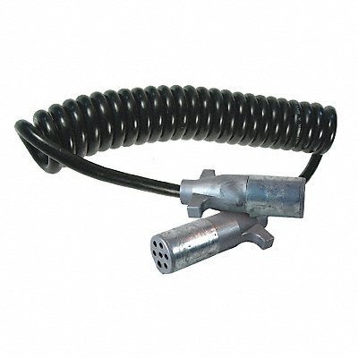 GROTE 87111 Coiled Non ABS Power Cord Black