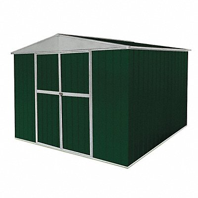 GRAINGER 13X114 D7722 Oudoor Storage Shed 8 1/2 x11 3/8 x7ft Green