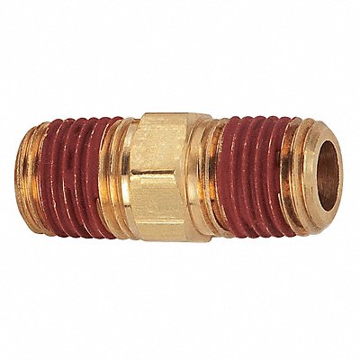 PARKER VS216P84 Reducing Hex Nipple Brass 1/2 x 1/4 in