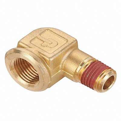 PARKER VS1202P86 90 Street Elbow Brass 1/2 x 3/8 in