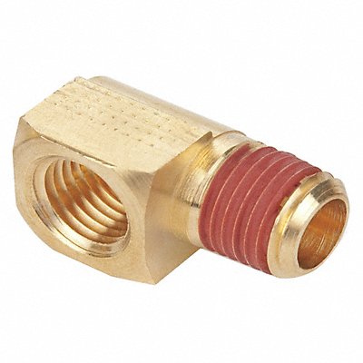 PARKER VS2202PA44 90 Extruded Street Elbow Brass 1/4 in
