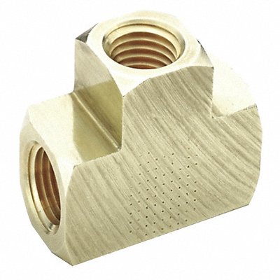 PARKER 2203P6 Extruded Tee Brass 3/8 in Pipe Size FNPT