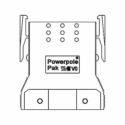 ANDERSON POWER PRODUCTS 1460G3BK Housing PP15 to PP45 For Black