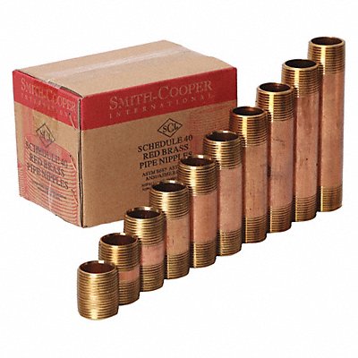 SMITH-COOPER 4385014840 Nipple 1 40 Single Run Asst Brass