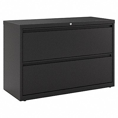 HIRSH 17457 Lateral File Cabinet Black 28 in.H Steel