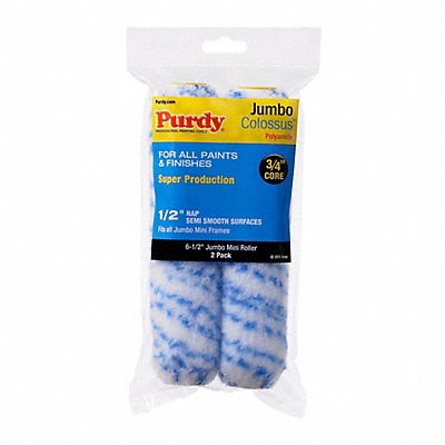 PURDY 14G626033 Mini Roller Cover 6 1/2 L 1/2 Nap PK2