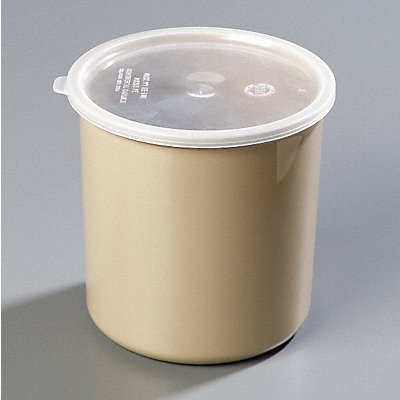CARLISLE 0302GR06 Food Crock with Lid 6.75 in H Beige PK6