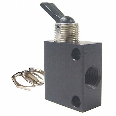 PNEUMADYNE INC C040101 Toggle Valve NC 1/8 In NPT Brass