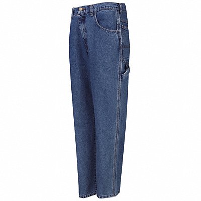 RED KAP PD80SW4232 G0606 Loose Fit Jeans Stonewash Size42x32 In