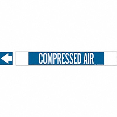 BRADY 5660HPHV Pipe Marker Compressed Air 4in H 24in W