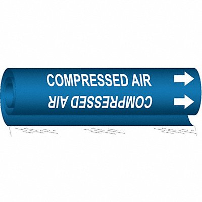 BRADY 5660O Pipe Marker Compressed Air 5 in H 8 in W