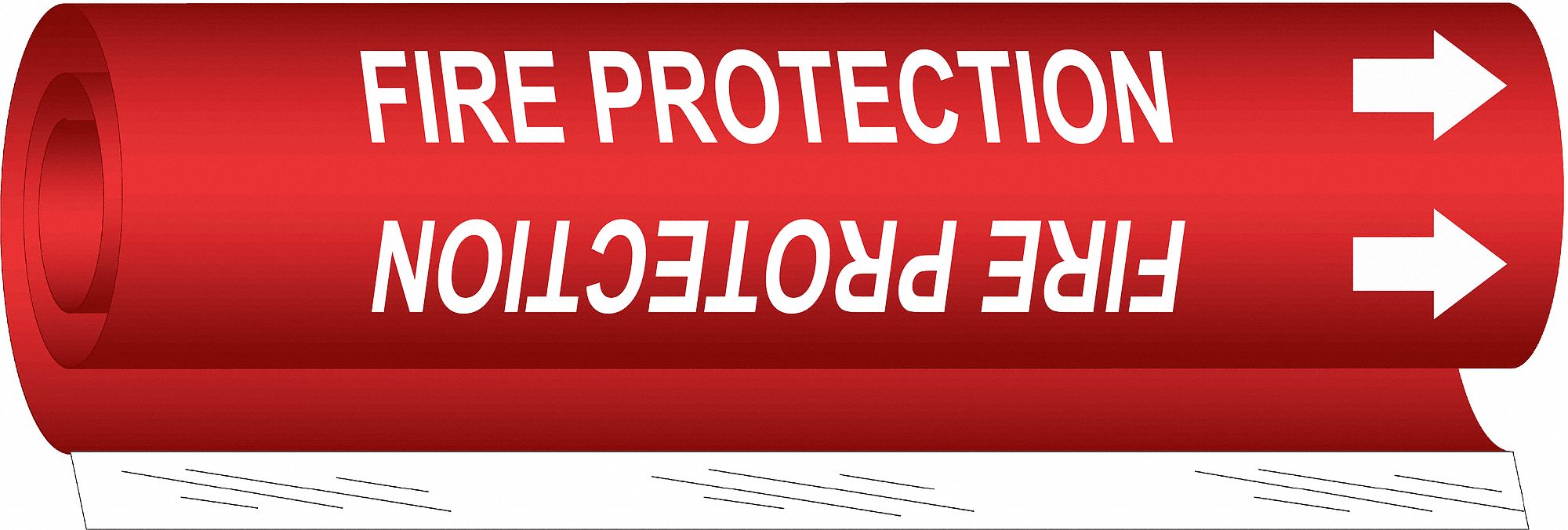 BRADY 5688II Pipe Markr Fire Protection 26in H 12in W