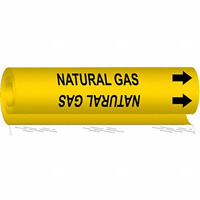 BRADY 5726II Pipe Marker Natural Gas 26 in H 12 in W