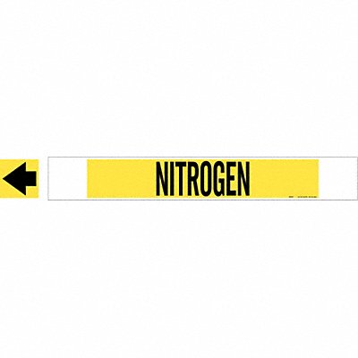 BRADY 5729HPHV Pipe Marker Nitrogen 4 in H 24 in W