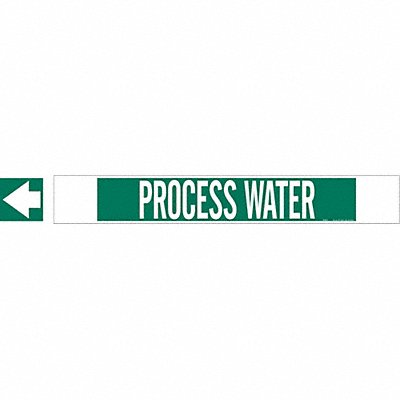 BRADY 5747HPHV Pipe Marker Process Water 4 in H 24 in W
