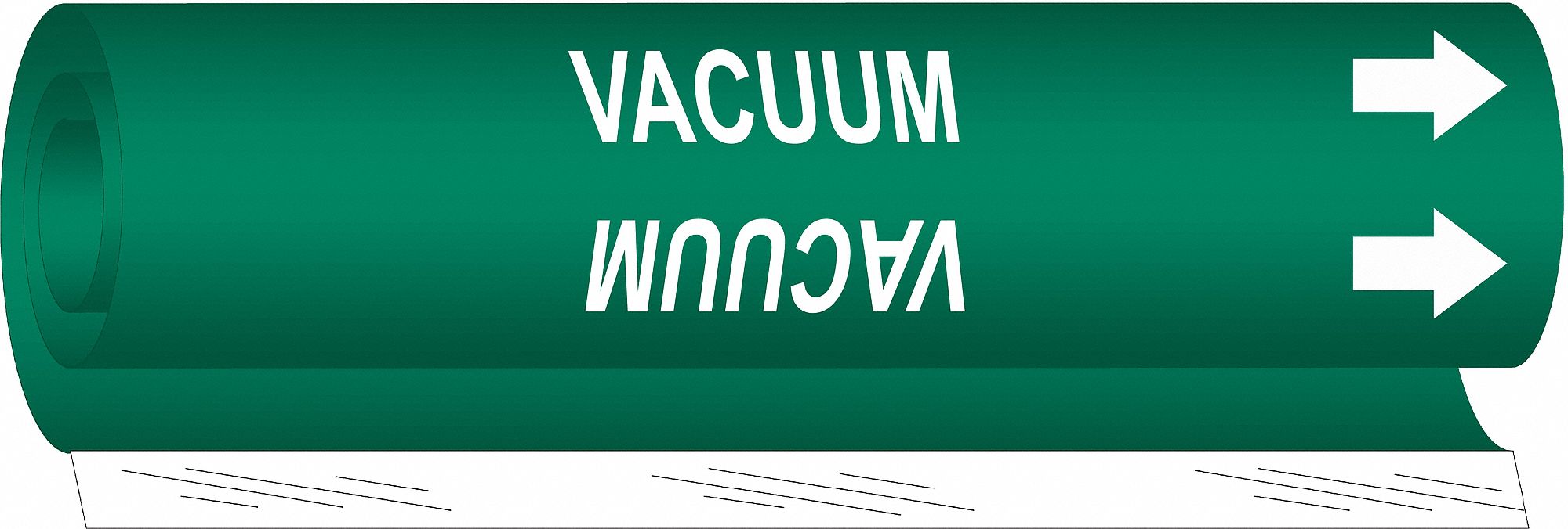 BRADY 5777O Pipe Marker Vacuum 5 in H 8 in W