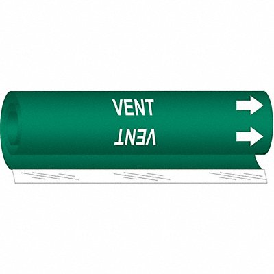 BRADY 5780II Pipe Marker Vent 26 in H 12 in W