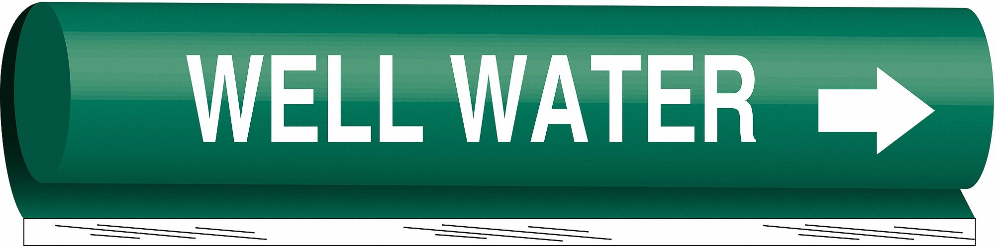 BRADY 5790II Pipe Marker Well Water 26 in H 12 in W