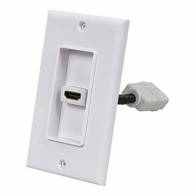 MONOPRICE 7330 A/V WallPlate HDMI w/Ext 1P White