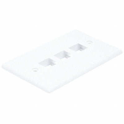MONOPRICE 6729 WallPlate Blank 3 Hole White
