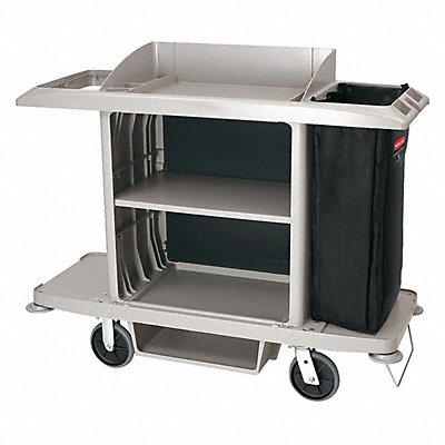 RUBBERMAID COMMERCIAL PRODUCTS 1969596 Housekeeping Cart 50 in H 30 gal Cap.