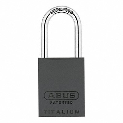 ABUS 83AL40200KATitanium Keyed Padlock 29/32 in Rectangle Black