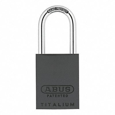 ABUS 83AL40300KATitanium Keyed Padlock 29/32 in Rectangle Black