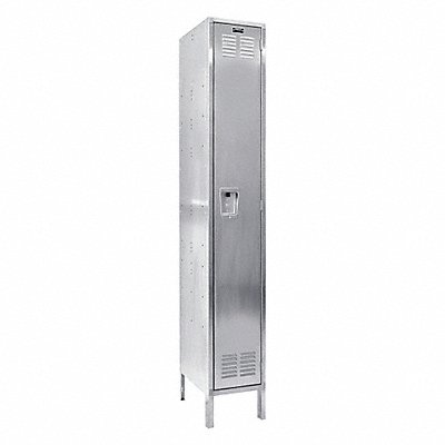 HALLOWELL USS12881A Locker 1x1Locker Silver 78 x12 x18 Assm
