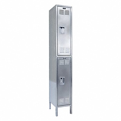 HALLOWELL USS18882 Locker 2x1Locker Silver 78 x18 x18 Unassembled