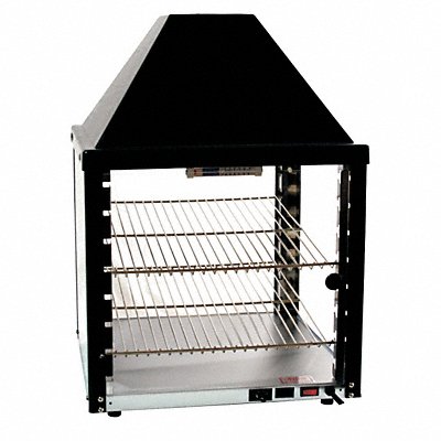 WISCO 0069016001BLK1 Heated Display Case 2 Shelf