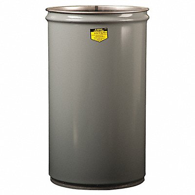 JUSTRITE 26005 Open-Head Drum 15 gal Grey