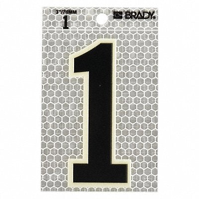 BRADY 30101 Ultra Reflective Numbers 1 PK10