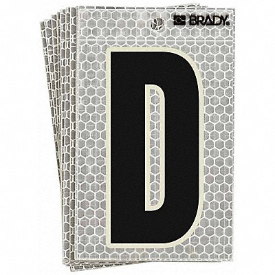BRADY 3020D Refl. Letter Label D Glow in Dark PK10