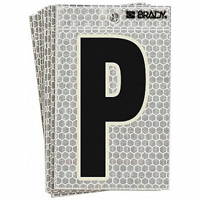 BRADY 3020P Refl. Letter Label P Glow in Dark PK10