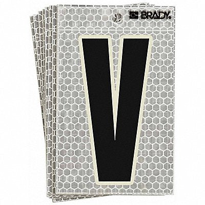 BRADY 3020V Refl. Letter Label V Glow in Dark PK10