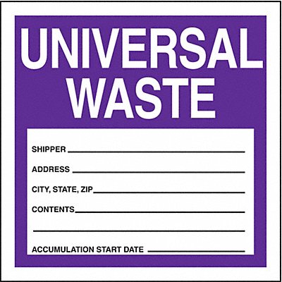 ACCUFORM MHZW16EVL DOT Handling Label Waste 6 W PK250