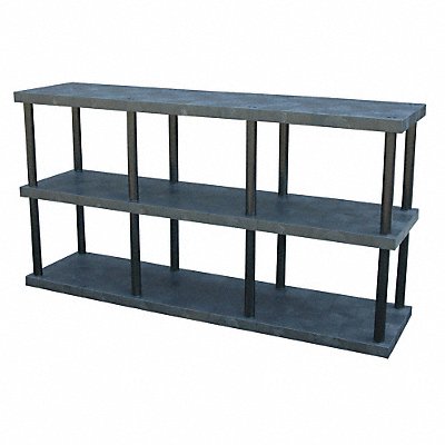 STRUCTURAL PLASTICS ST9624x3 Plastic Shelf 24inx51inx96inShlfLoad Capacity 880lb